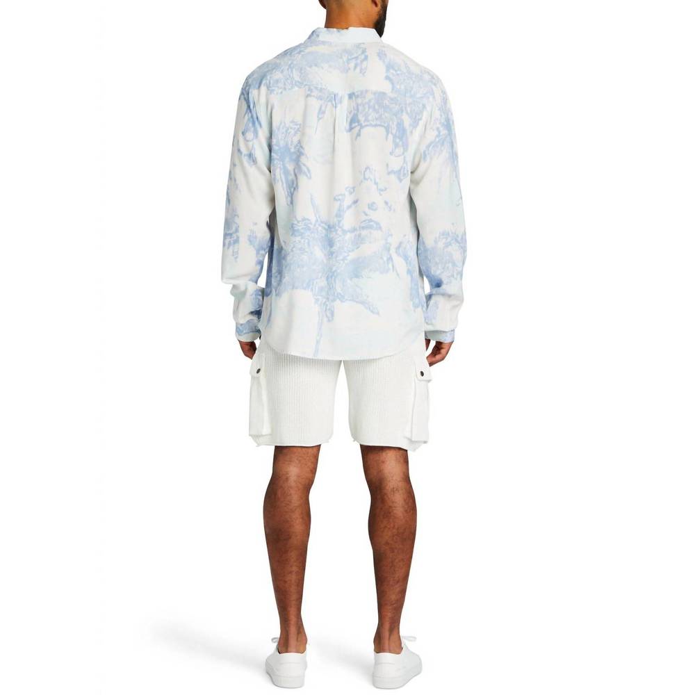 NEW SER.O.YA lawson button down shirt in blue palm - Picture 4 of 4